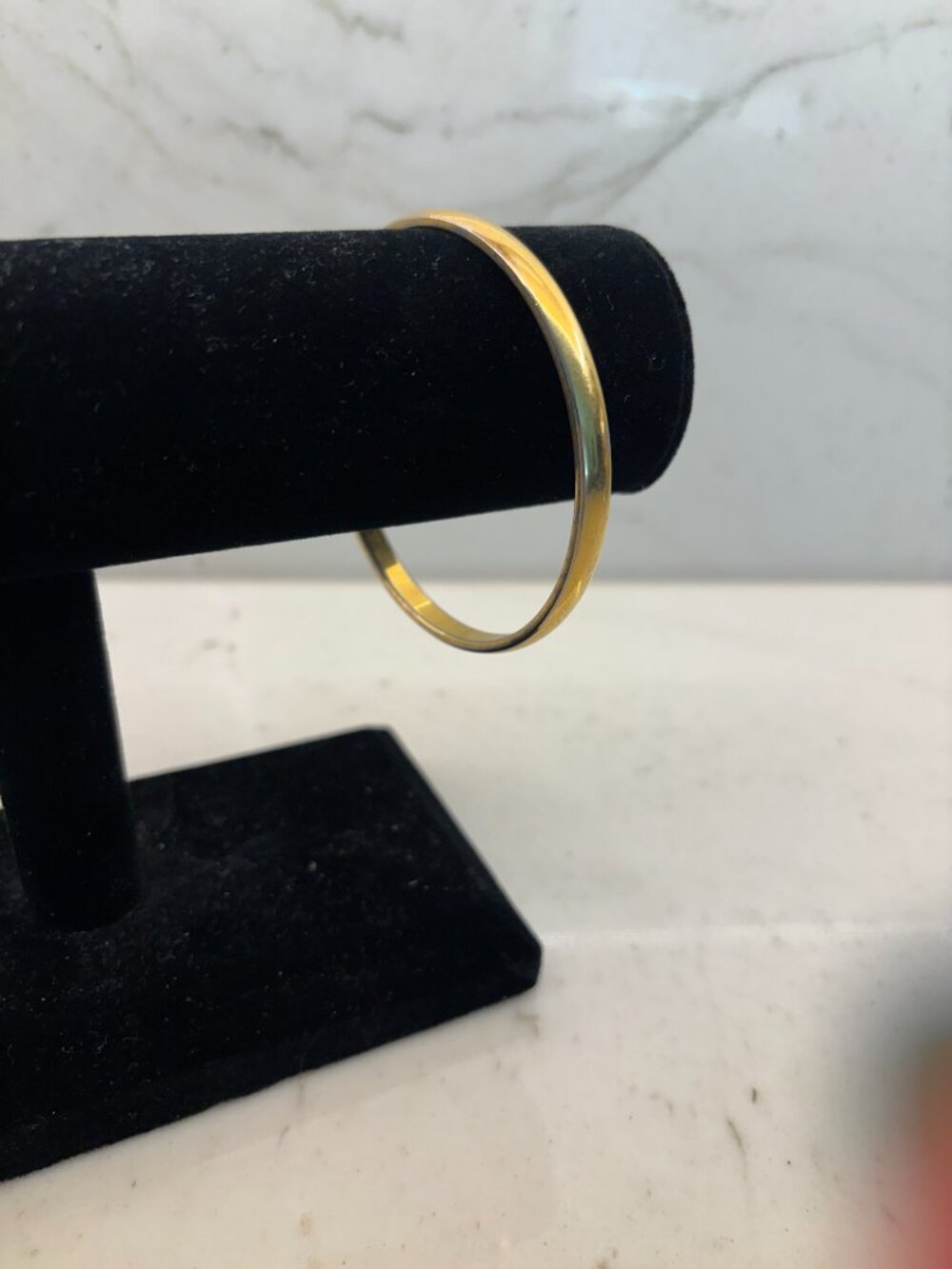Vintage Monet 1980's Classic Gold Tone Thin Minimalist Bangle Bracelet